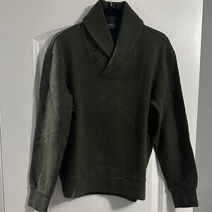 Polo by Ralph Lauren Men's Dark Green Crewneck Sweater